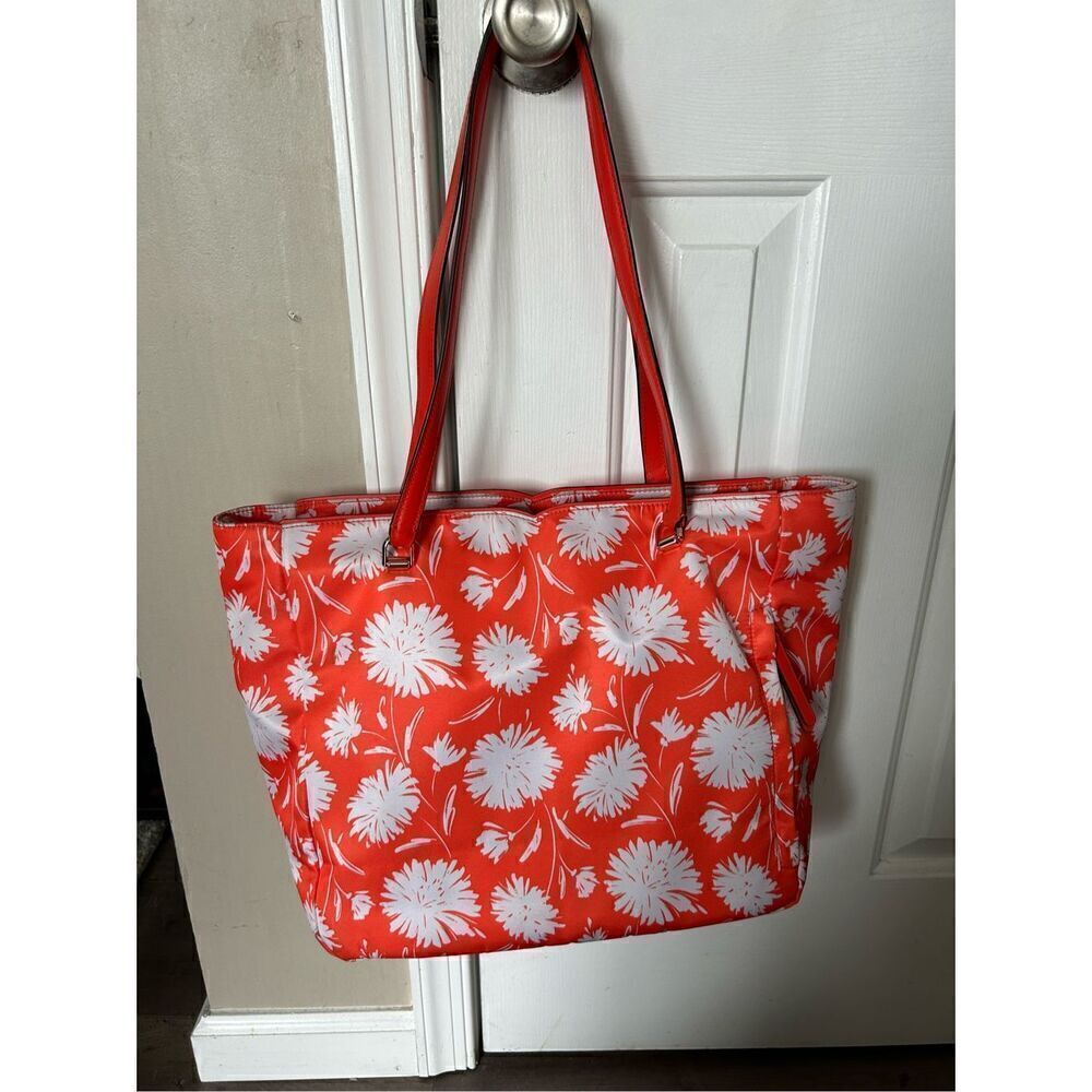 Kate spade large tote shoulder bag orange see pics for measurements . - Picture 4 of 12